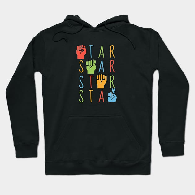 ASL Star- American Sign Language Hoodie by Sweet Sign Language